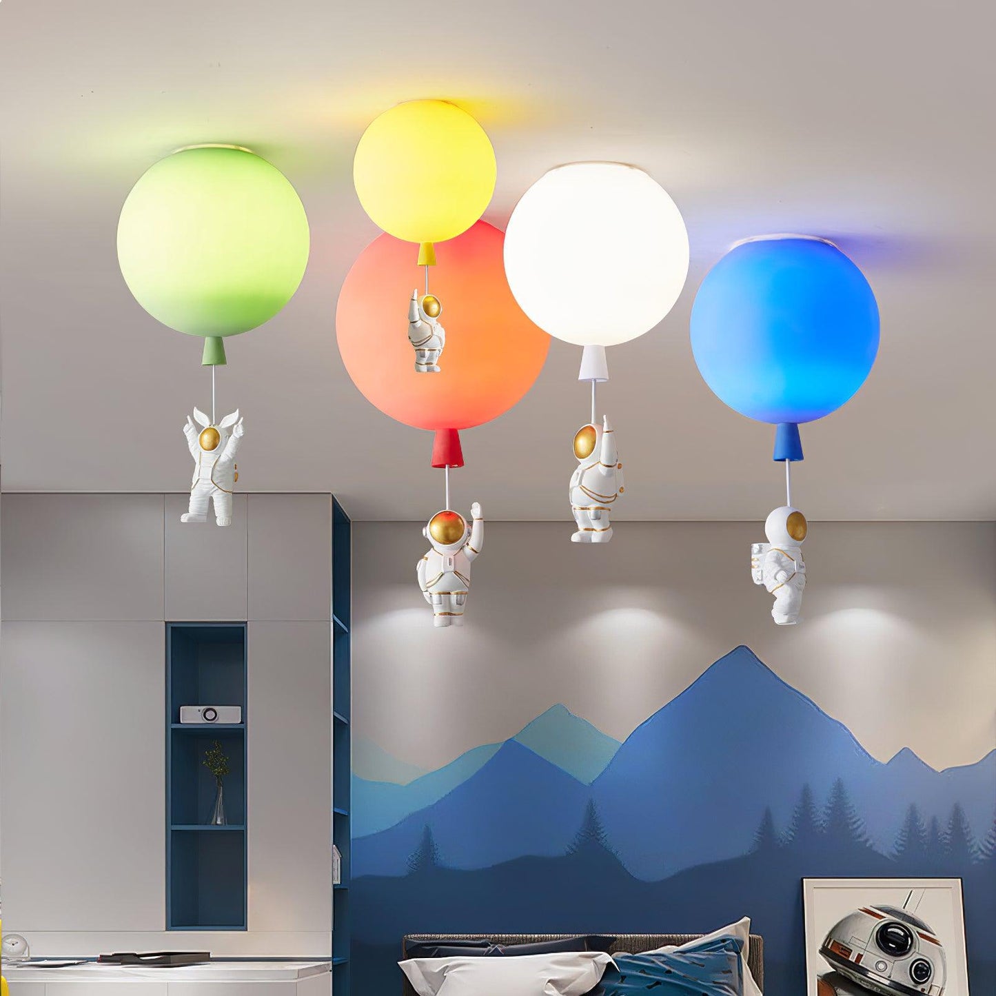 Kinderzimmer-Deckenleuchte mit Ballon- und Astronauten-Design – Kreative Lampe für Jungen & Mädchen