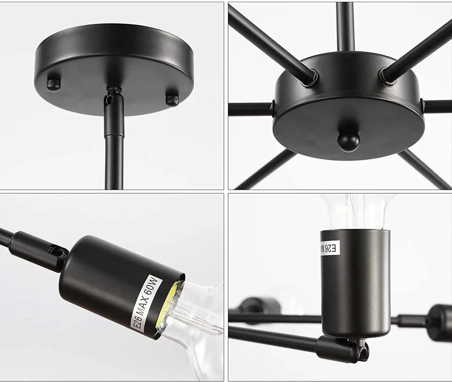 Moderner Goldfarbener Kronleuchter aus Metall mit Kugellampen – Eleganter Balken Kronleuchter für Esszimmer oder Wohnzimmer, LED-fähig