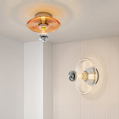 Moderne Wellen-Deckenleuchte – Elegante Glasleuchte für Wohn- oder Schlafzimmer