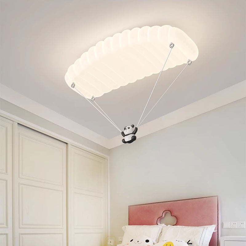 Niedliche Panda-Deckenlampe mit Fallschirm – LED Kinderzimmerlampe für sanftes Licht | Tiermotiv Beleuchtung