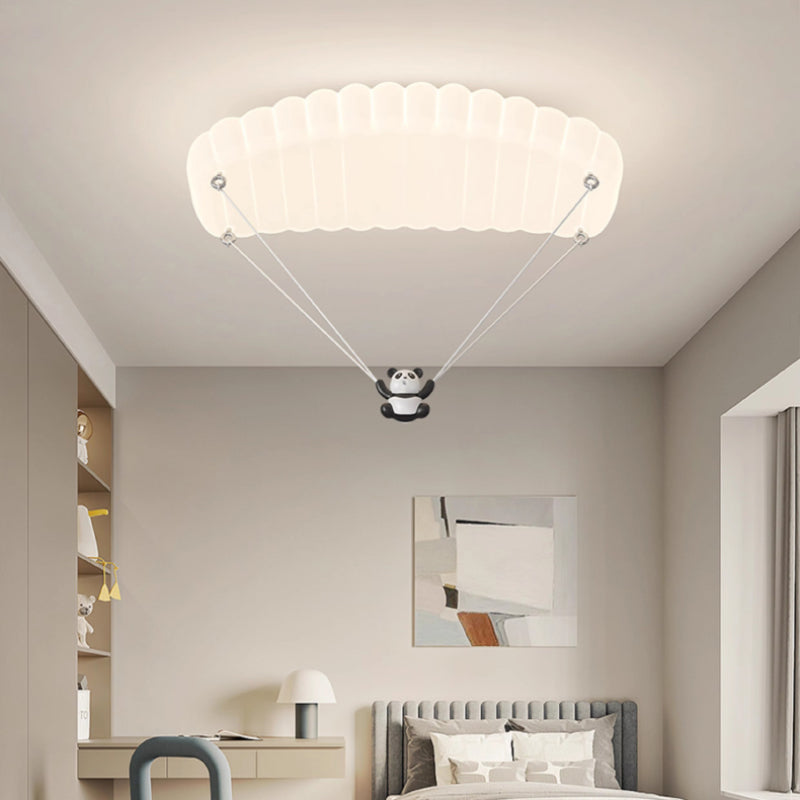 Niedliche Panda-Deckenlampe mit Fallschirm – LED Kinderzimmerlampe für sanftes Licht | Tiermotiv Beleuchtung