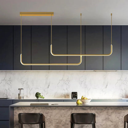 Moderne LED-Hängelampe – Minimalistische U-förmige Deckenleuchte für Esszimmer & Büro