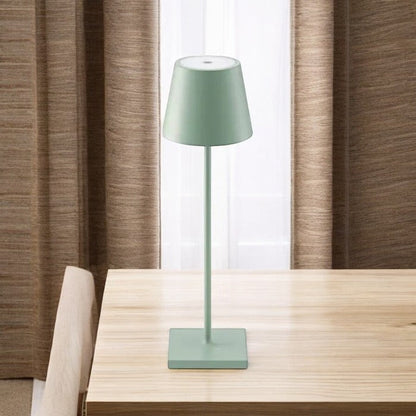 Kabellose LED Tischlampe im minimalistischen Design – Wiederaufladbare Touch-Leuchte für Küche, Schlafzimmer & Cafés