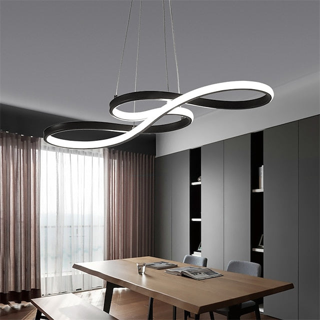 Moderner LED Acryl Kronleuchter – Dimmbare und Höhenverstellbare Pendelleuchte für Esszimmer und Wohnzimmer