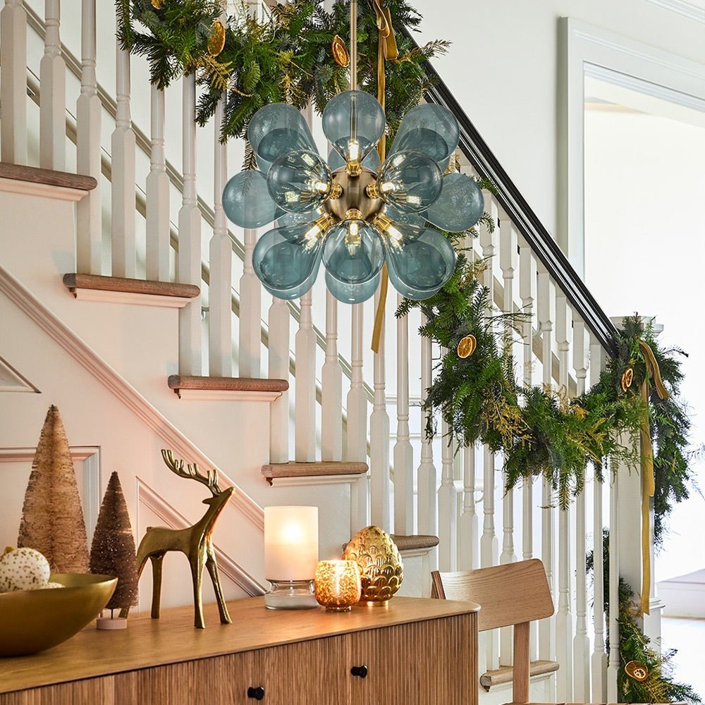 Designer Deckenleuchte im Sputnik-Stil – Moderne Hängelampe mit Glasbubbles für Wohnzimmer, Essbereich & Loft