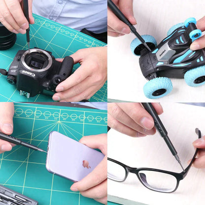 Multifunktionales Präzisions‑Schraubendreher‑Set mit 40 Bits, 360° Rotationsgriff & Magnetspitze