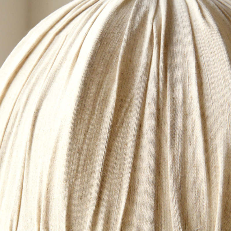 EcoLume - Skandinavische LED-Hängelampe in beigefarbenem Stoff