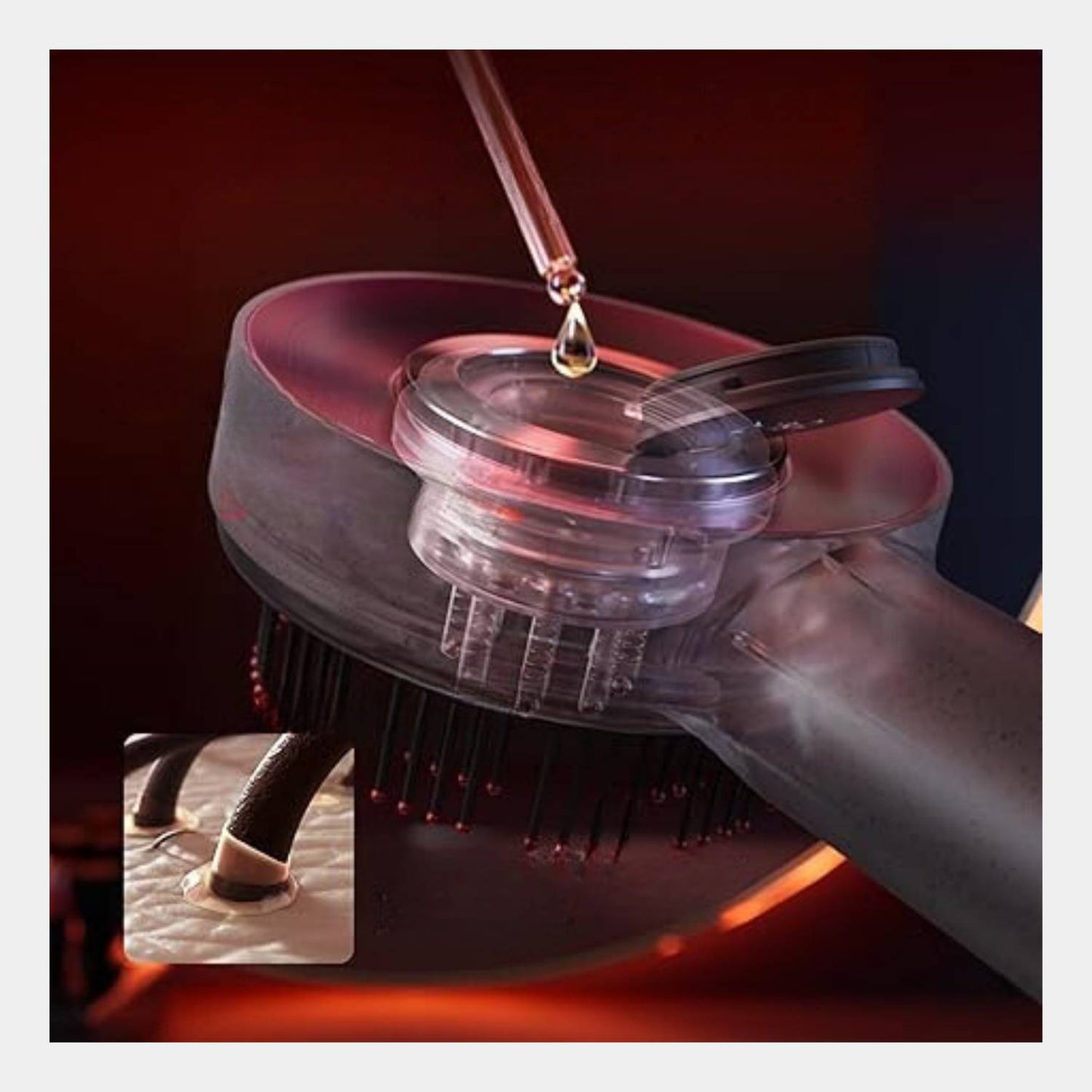 Elektrische Kopfhautmassagebürste mit LED-Therapie – für Haarpflege, Entspannung & bessere Durchblutung