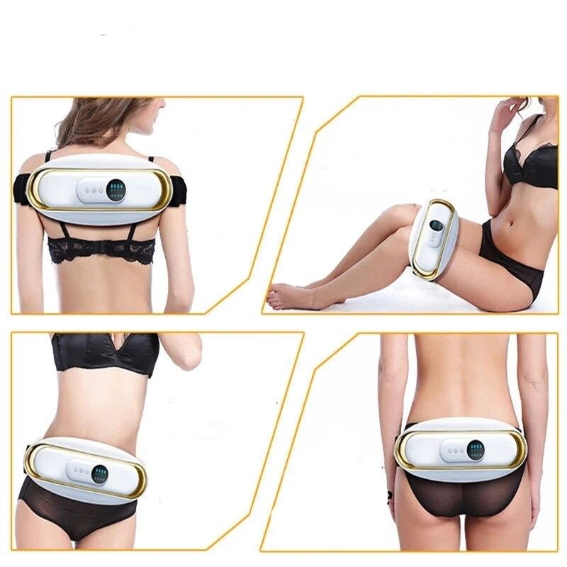 Slimming Belt Elektrischer Abnehm- und Massagegürtel – USB-aufladbarer Vibrations- & Wärmegürtel zur Fettverbrennung, Körperstraffung & Muskelentspannung
