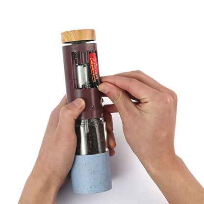 SpiceEase Elektrische Gewürzmühle – Keramikmahlwerk für Pfeffer, Meersalz & Gewürze im modernen Design