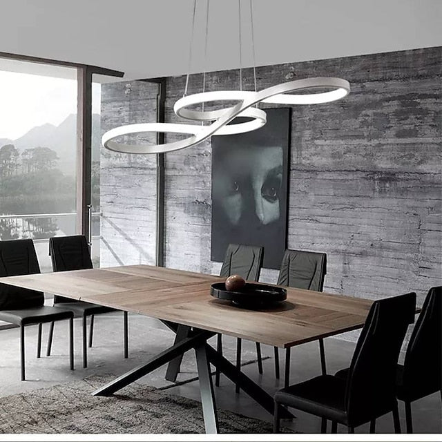 Moderner LED Acryl Kronleuchter – Dimmbare und Höhenverstellbare Pendelleuchte für Esszimmer und Wohnzimmer