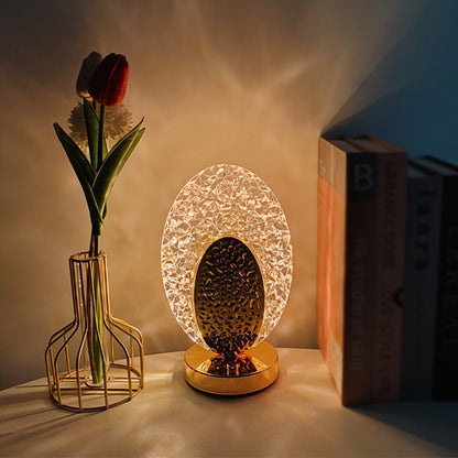 LumeaLux –  - USB Touch Tischlampe mit Pfauenfeder Design, Unendlich Dimmbares LED Licht