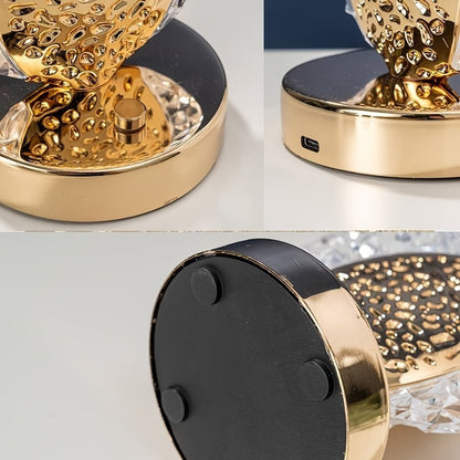 LumeaLux –  - USB Touch Tischlampe mit Pfauenfeder Design, Unendlich Dimmbares LED Licht