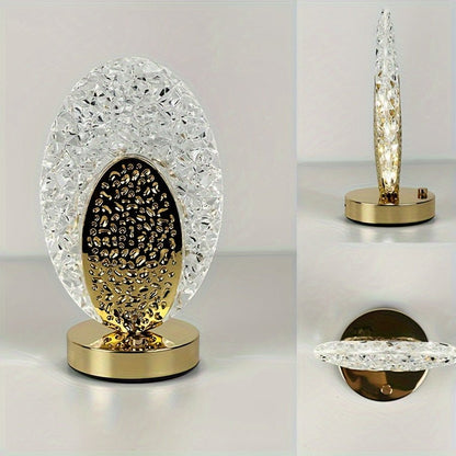 LumeaLux –  - USB Touch Tischlampe mit Pfauenfeder Design, Unendlich Dimmbares LED Licht