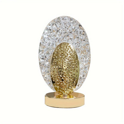 LumeaLux –  - USB Touch Tischlampe mit Pfauenfeder Design, Unendlich Dimmbares LED Licht