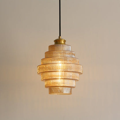 Vintage-Messing-Pendelleuchte in Flaschenform