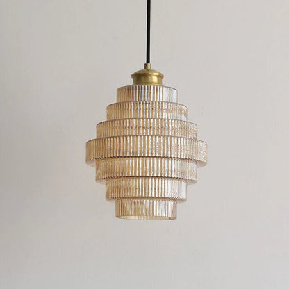 Vintage-Messing-Pendelleuchte in Flaschenform