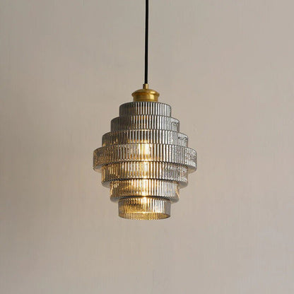 Vintage-Messing-Pendelleuchte in Flaschenform