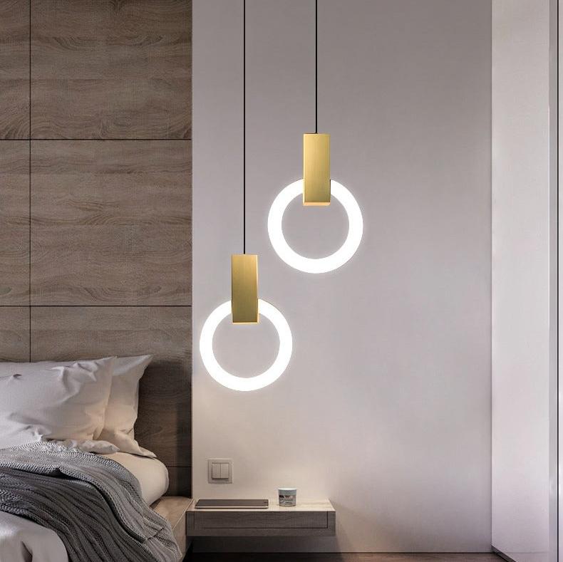 Moderne LED Ring Pendelleuchte – Goldene Hängelampe im minimalistischen Design für Esszimmer & Wohnzimmer