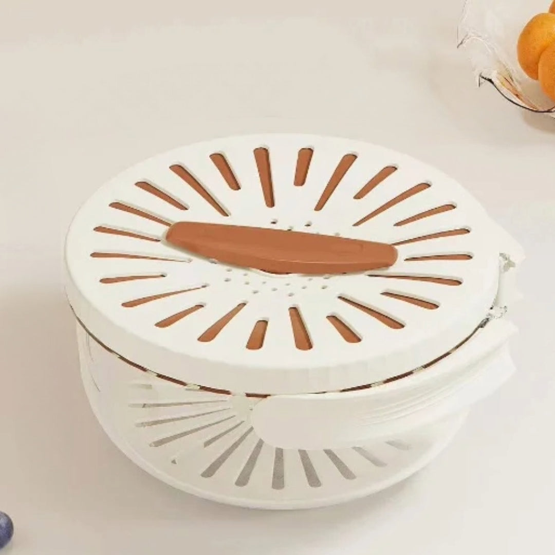 Frischebox für Obst & Gemüse – BPA-freier Lebensmittelbehälter mit Belüftungsdeckel und Frische-Einsatz