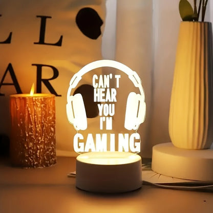 GamingGlow - Mini-LED-Tischlampe mit USB-Ladung für das Spielzimmer