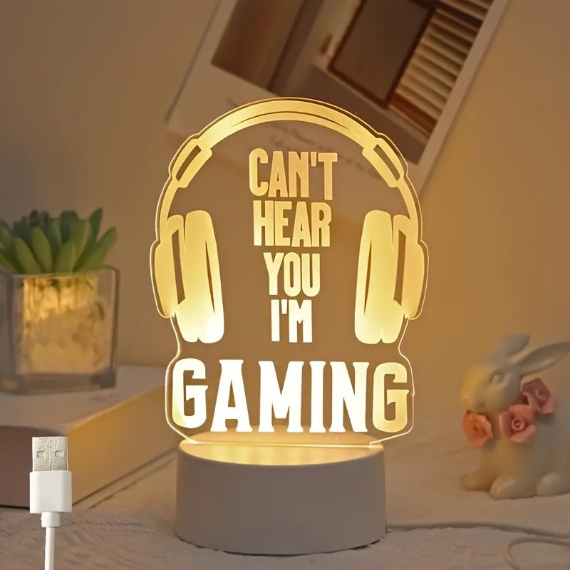 GamingGlow - Mini-LED-Tischlampe mit USB-Ladung für das Spielzimmer