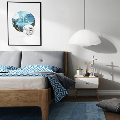 Elegante Pendelleuchte mit gestreiftem Glas – Designerlampe für Esszimmer, Wohnzimmer oder Schlafzimmer