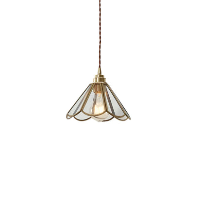 Vintage Hängelampe im Retro-Stil – Pendelleuchte mit Glas & Messing-Finish für Esszimmer, Küche & Wohnzimmer