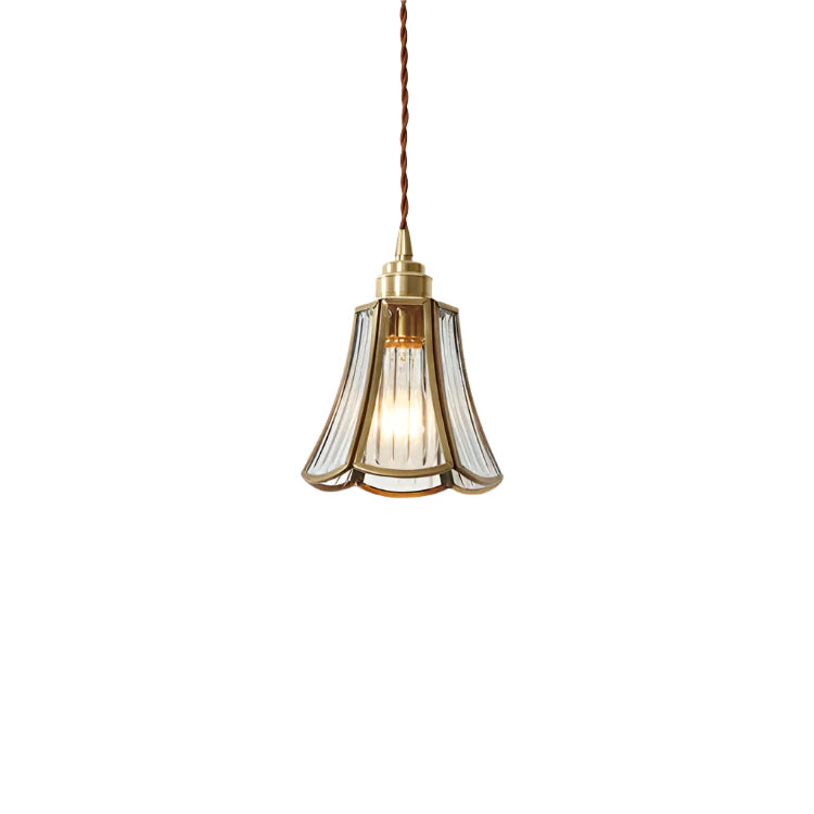 Vintage Hängelampe im Retro-Stil – Pendelleuchte mit Glas & Messing-Finish für Esszimmer, Küche & Wohnzimmer