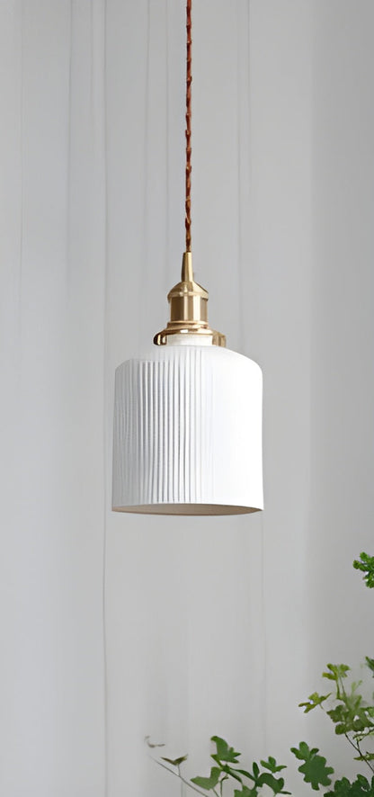 HarmonyGlow Light - Vintage-Keramik-Glas-Pendelleuchte