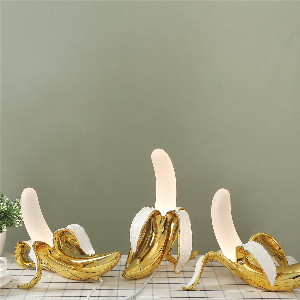 Banane Lichter Art Deco Tischlampen