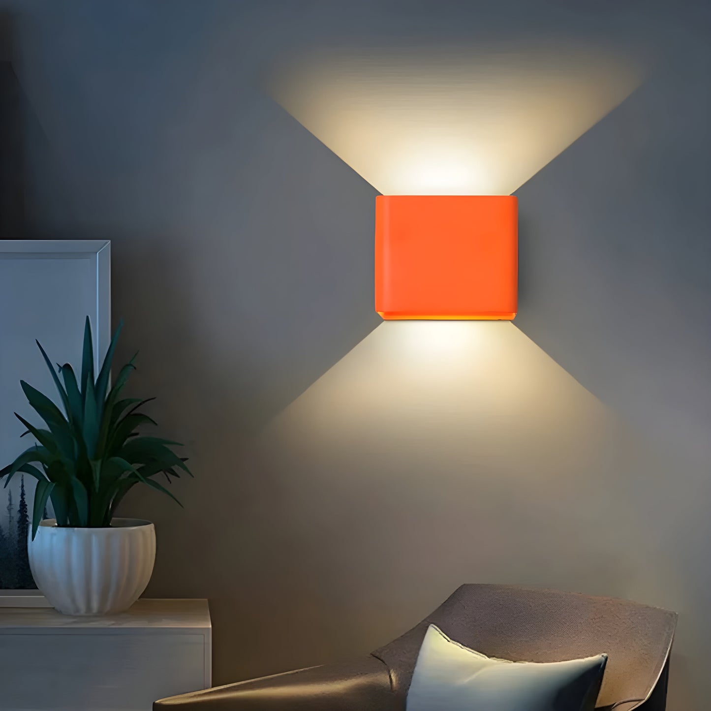 GlowBurst Light - Moderne Quadratische LED-Wandleuchte
