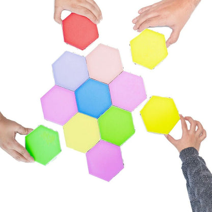 Interaktive RGB-LED-Hexagon-Lichtpaneele – Touch-gesteuerte Wandleuchten mit USB-Anschluss & App-Steuerung