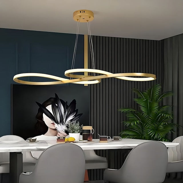 Moderner LED Acryl Kronleuchter – Dimmbare und Höhenverstellbare Pendelleuchte für Esszimmer und Wohnzimmer