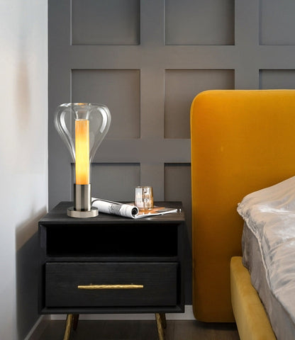 Lava Art LED Tischleuchte – Glasdesign mit Lavaeffekt, kunstvolle Lichtstimmung, Ø22 cm