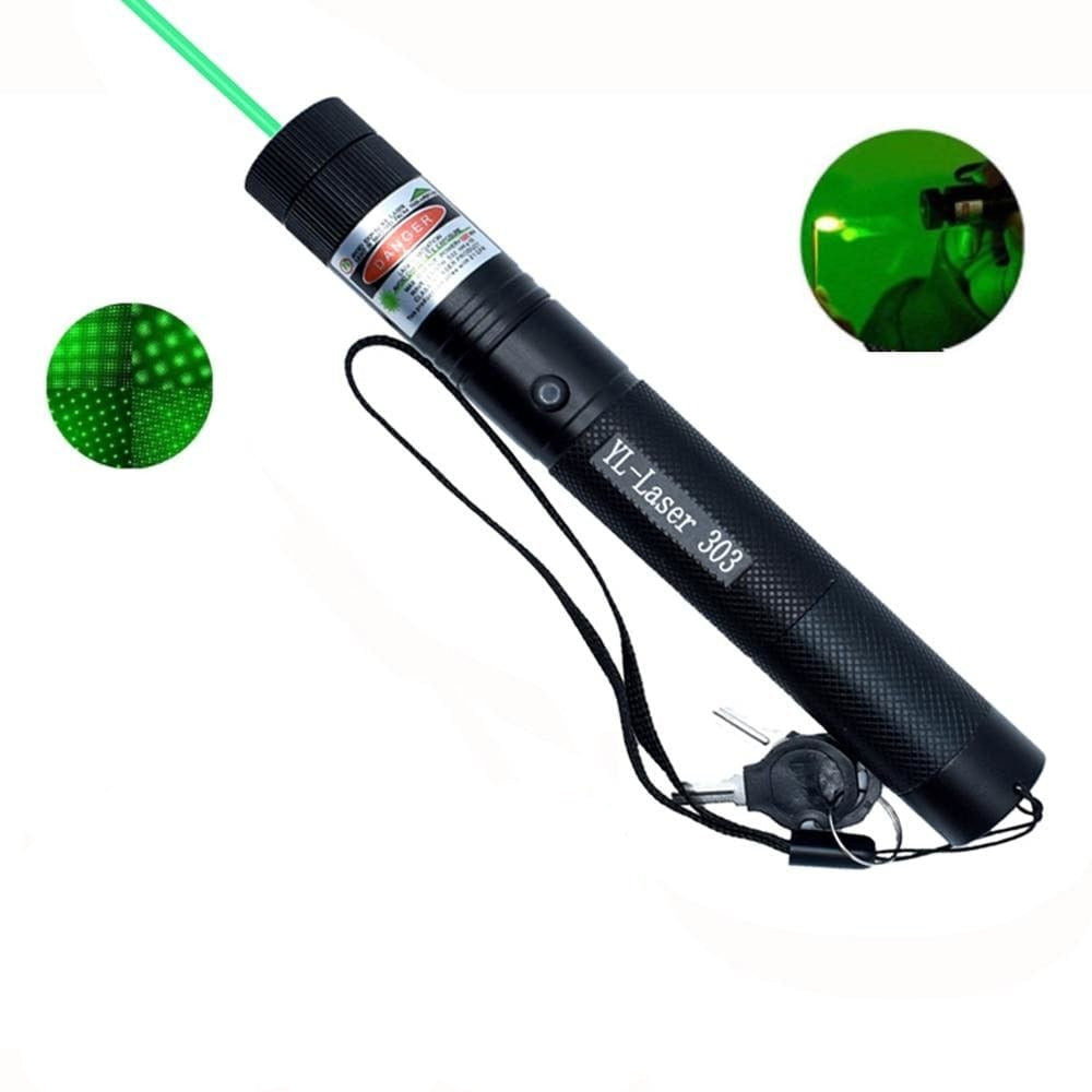 Multifunktionaler Präzisions‑Laserpointer mit Muster‑Aufsätzen & Sicherheitsverschluss