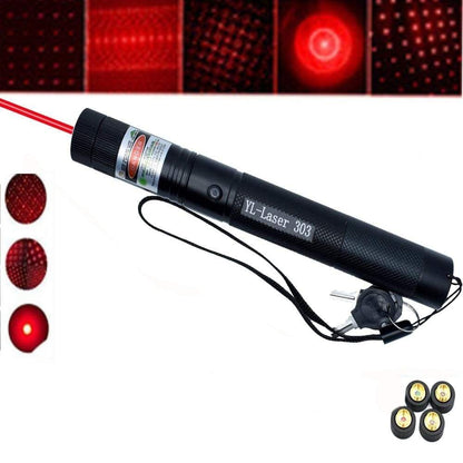 Multifunktionaler Präzisions‑Laserpointer mit Muster‑Aufsätzen & Sicherheitsverschluss