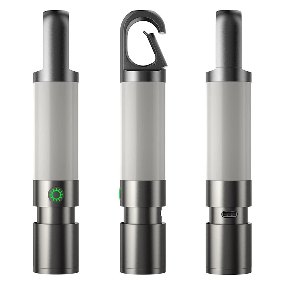 LED Taschenlampe mit Magnetfuß & 4 Lichtmodi – Wiederaufladbare Camping- & Notfallleuchte