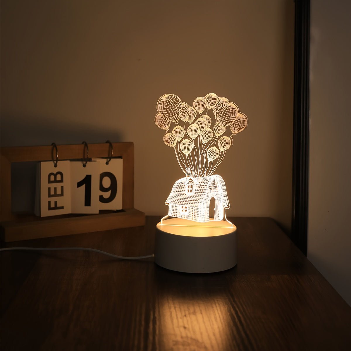 LumiGlow - 3D LED Ballonhaus Nachtlampe USB-geführt