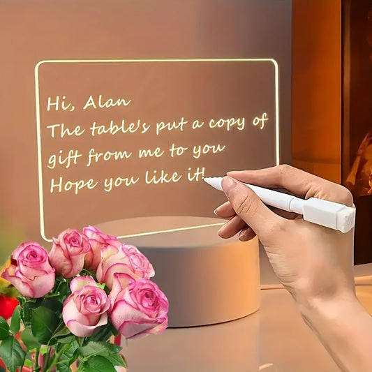 LumiNote - Moderne LED Berichtsboard Tischlampe mit Stift