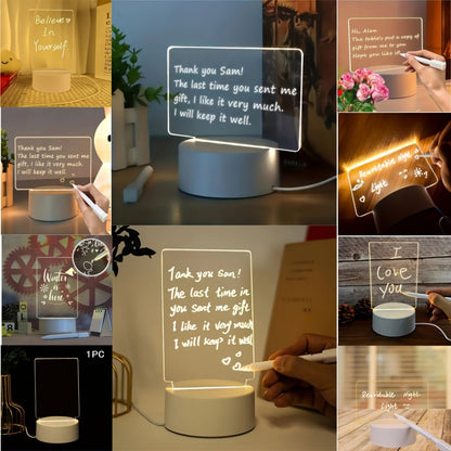 LumiNote - Moderne LED Berichtsboard Tischlampe mit Stift