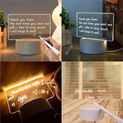 LumiNote - Moderne LED Berichtsboard Tischlampe mit Stift