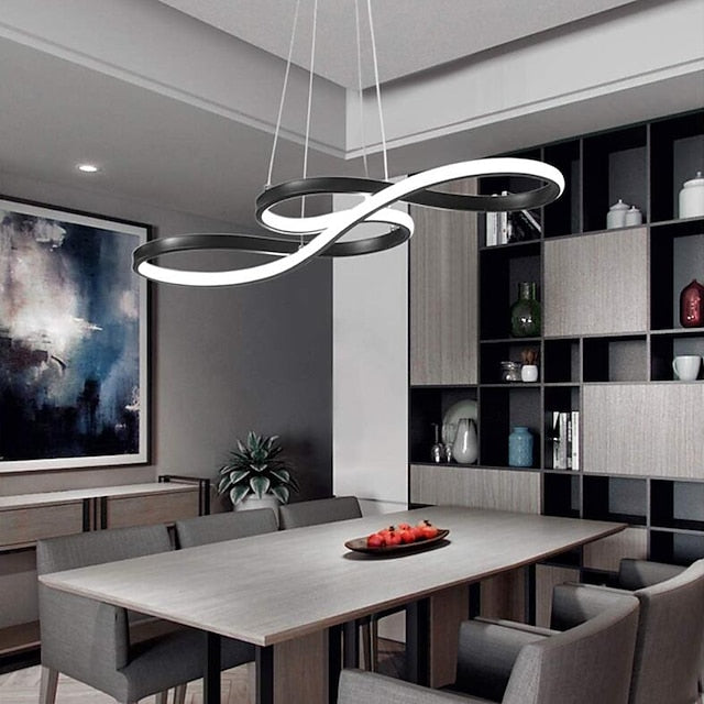 Moderner LED Acryl Kronleuchter – Dimmbare und Höhenverstellbare Pendelleuchte für Esszimmer und Wohnzimmer