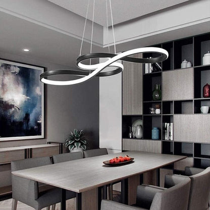 Moderner LED Acryl Kronleuchter – Dimmbare und Höhenverstellbare Pendelleuchte für Esszimmer und Wohnzimmer