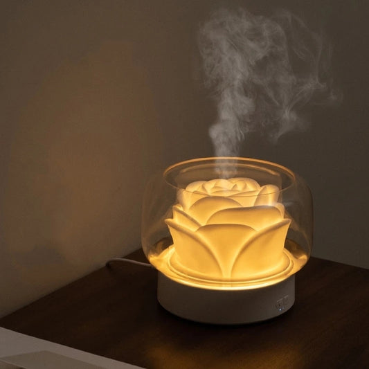 RoseGlow Aroma Diffuser mit LED-Stimmungslicht & Ultraschallverneblung