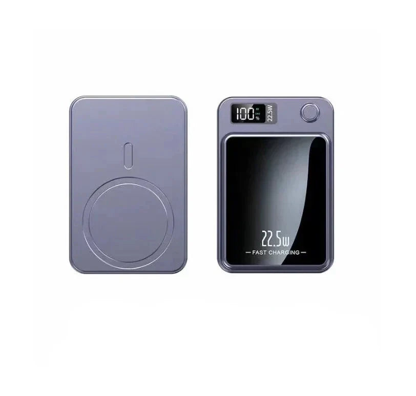 Magnetische Wireless Powerbank 5000mAh – 22.5W Schnellladegerät mit Display & USB-C/PD Unterstützung für unterwegs