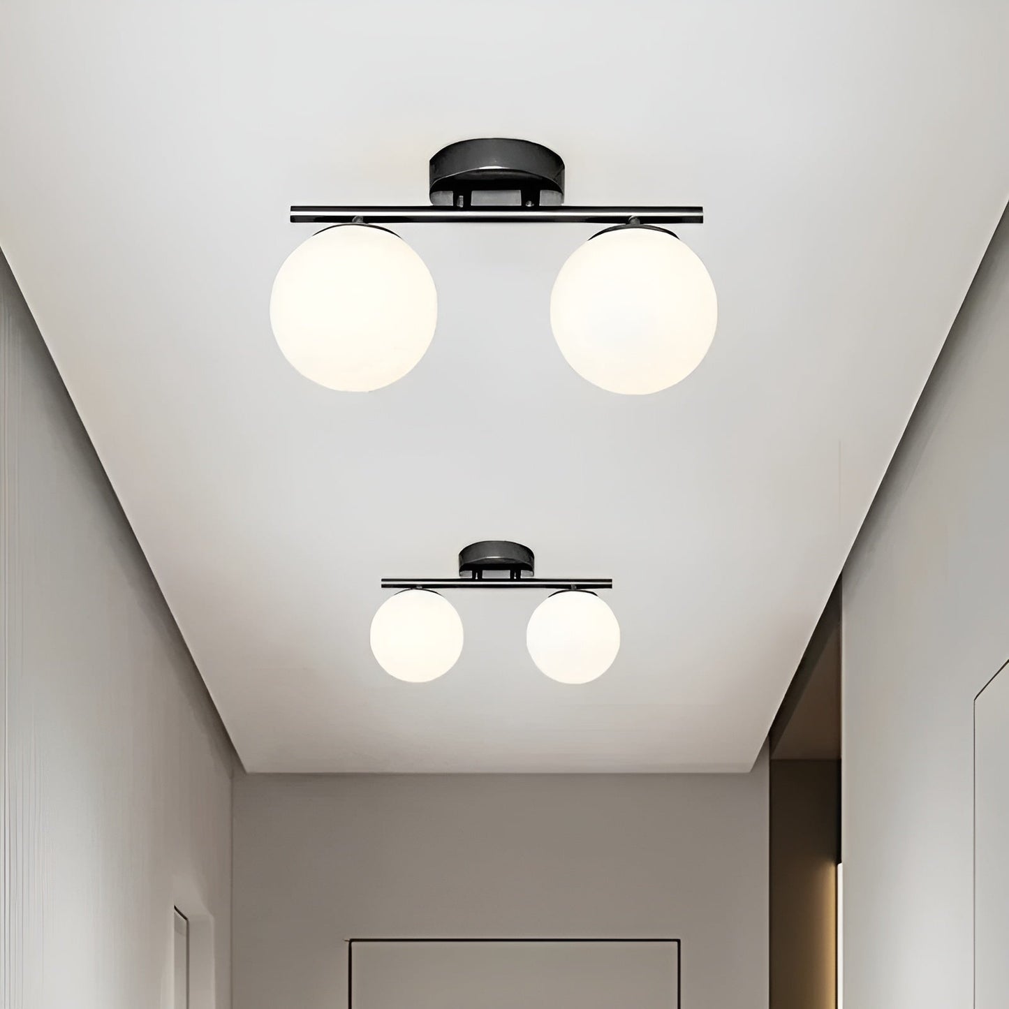 IronCharm Light - Nordische LED-Glas-Deckenleuchte