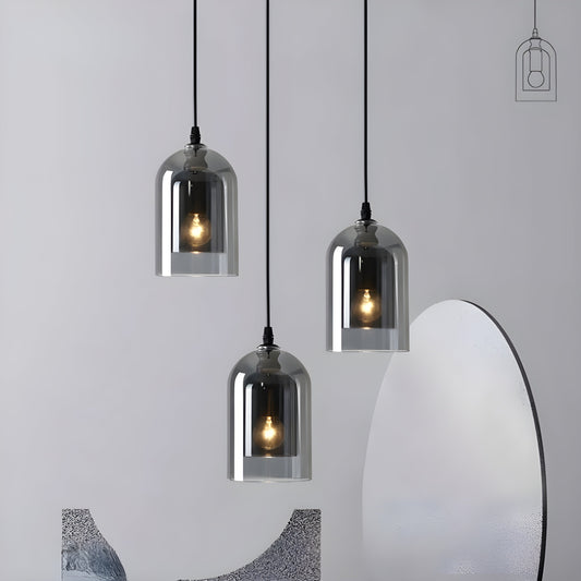 SkyGleam Light - Moderne Doppelglas-Pendelleuchte