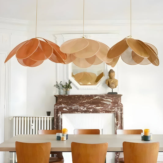 EtherealBloom Light – Modern Fabric Flower Pendant Light