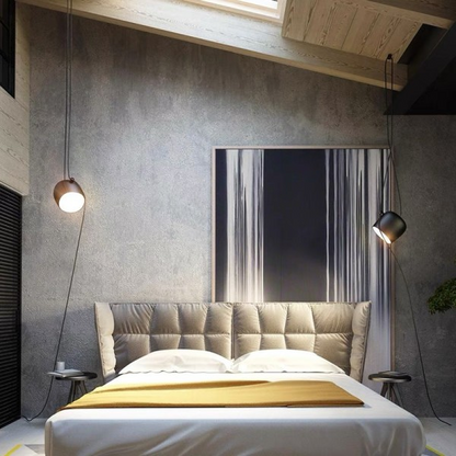 Modernes Eisendesign, E27-Sockel, LED-kompatibel, halb bündig montiert, Metallschirm oben/unten, 220-240V, 40W, CCC/CE-zertifiziert, schwarz/weiß